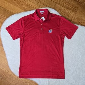 Peter Millar Summer Comfort Red KU Polo, Mens Small, New With Tags
